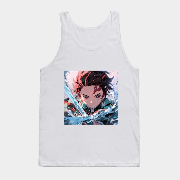 tanjiro Tank Top by WabiSabi Wonders